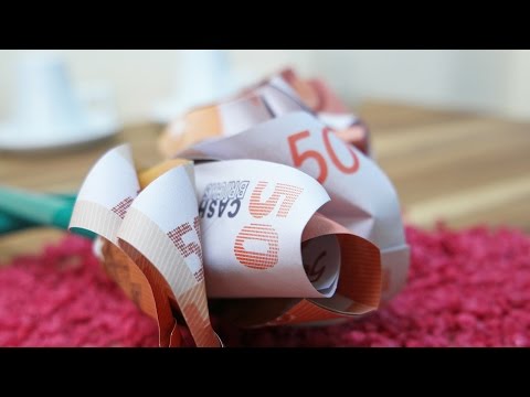 Geldscheine falten ROSE 🌹 Geldgeschenk zur HOCHZEIT, DIY Origami Tutorial Deutsch #TrauDirWasZu
