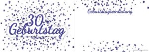 Geburtstagseinladung Konfetti 30.Geburtstag