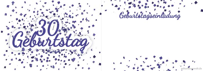 Einladung Zum 30 Geburtstag Gratis Vorlagen Einladungstexte