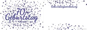 Geburtstagseinladung Konfetti 70.Geburtstag