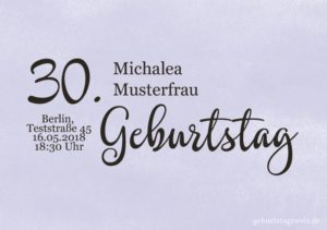 Geburtstagseinladung Wolkig 30.Geburtstag