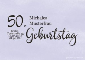 Geburtstagseinladung Wolkig 50.Geburtstag