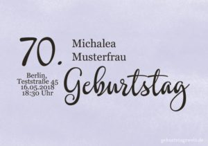 Geburtstagseinladung Wolkig 70.Geburtstag