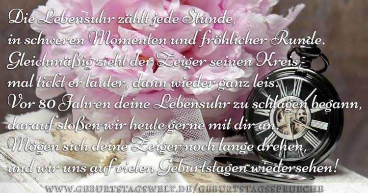 ll Sprüche zum 80. Geburtstag Beliebte Sprüche und Gedichte zum