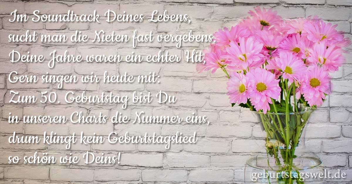 Jahre gedicht mann 50 Gedicht 50.