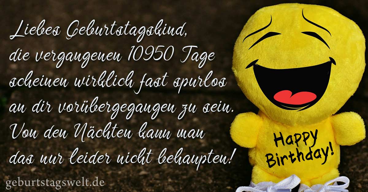 Geburtstag zum lustig gute alles 30 Alles Gute